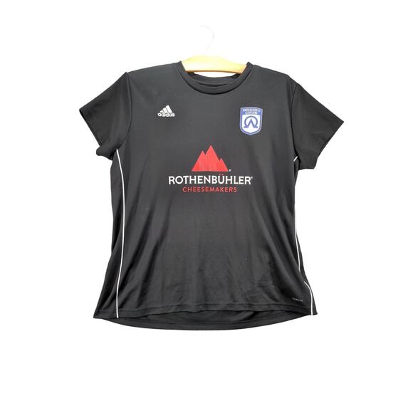 Womens Adidas Climalite RothenBuhler Cheesemakers T Shirt Size XL Black - Picture 1 of 11